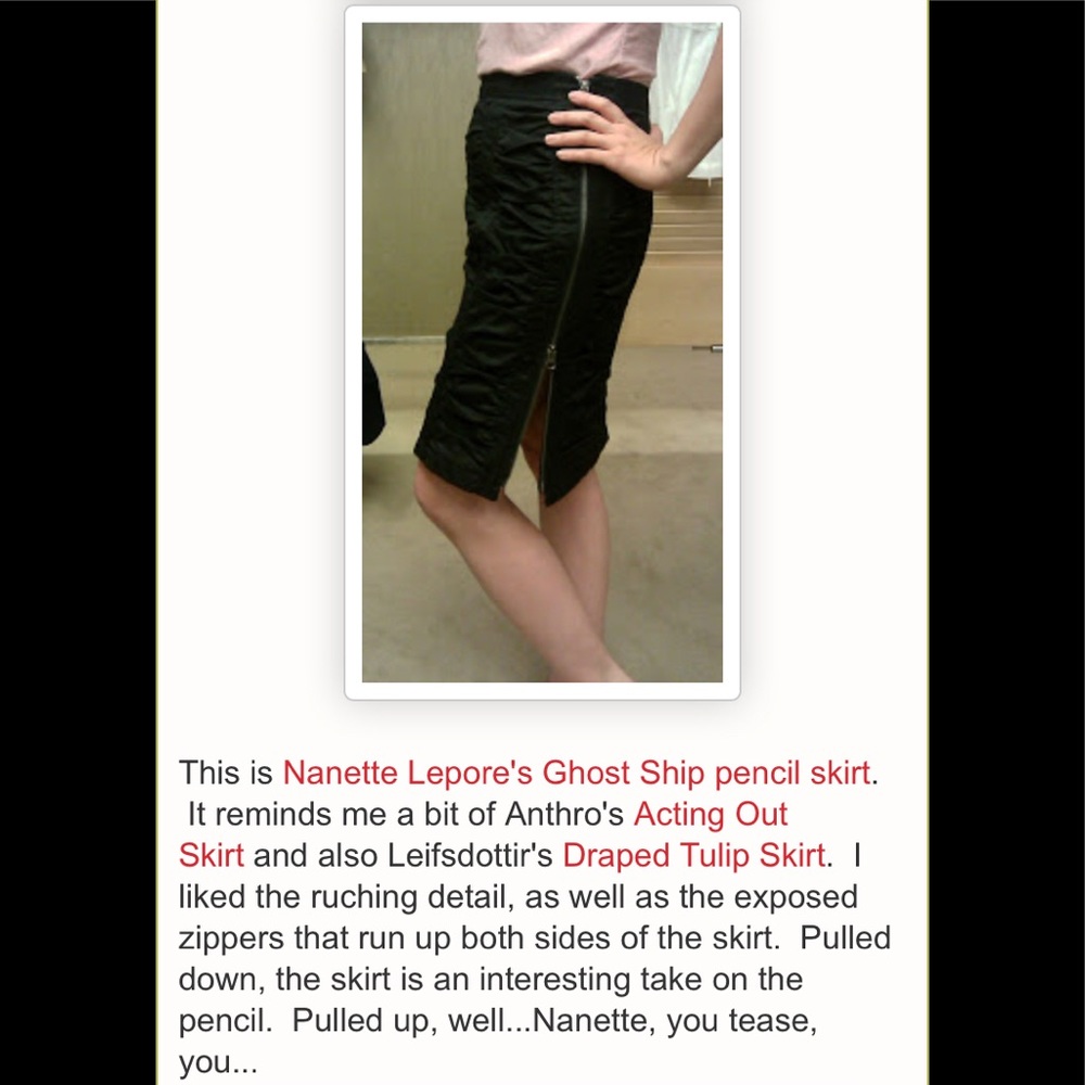 Nanette Lepore Ghost Ship pencil skirt